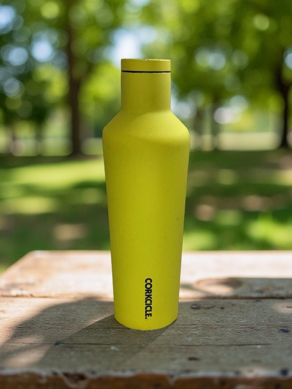 Corkcicle 16oz Yellow Insulated Water Bottle Stainless Steel Canteen